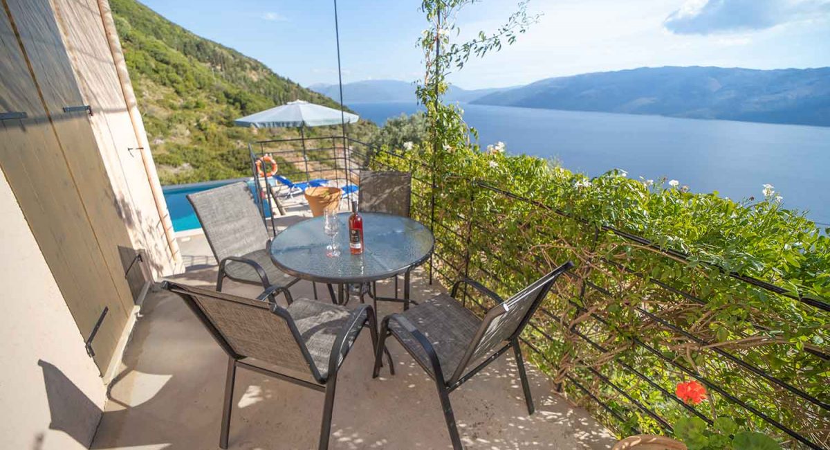 Lefki villas Ithaca Penelope 9 terrace
